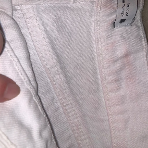 Zara Crossover Waist Wide Leg Cropped White Jeans 2 - Picture 10 of 11